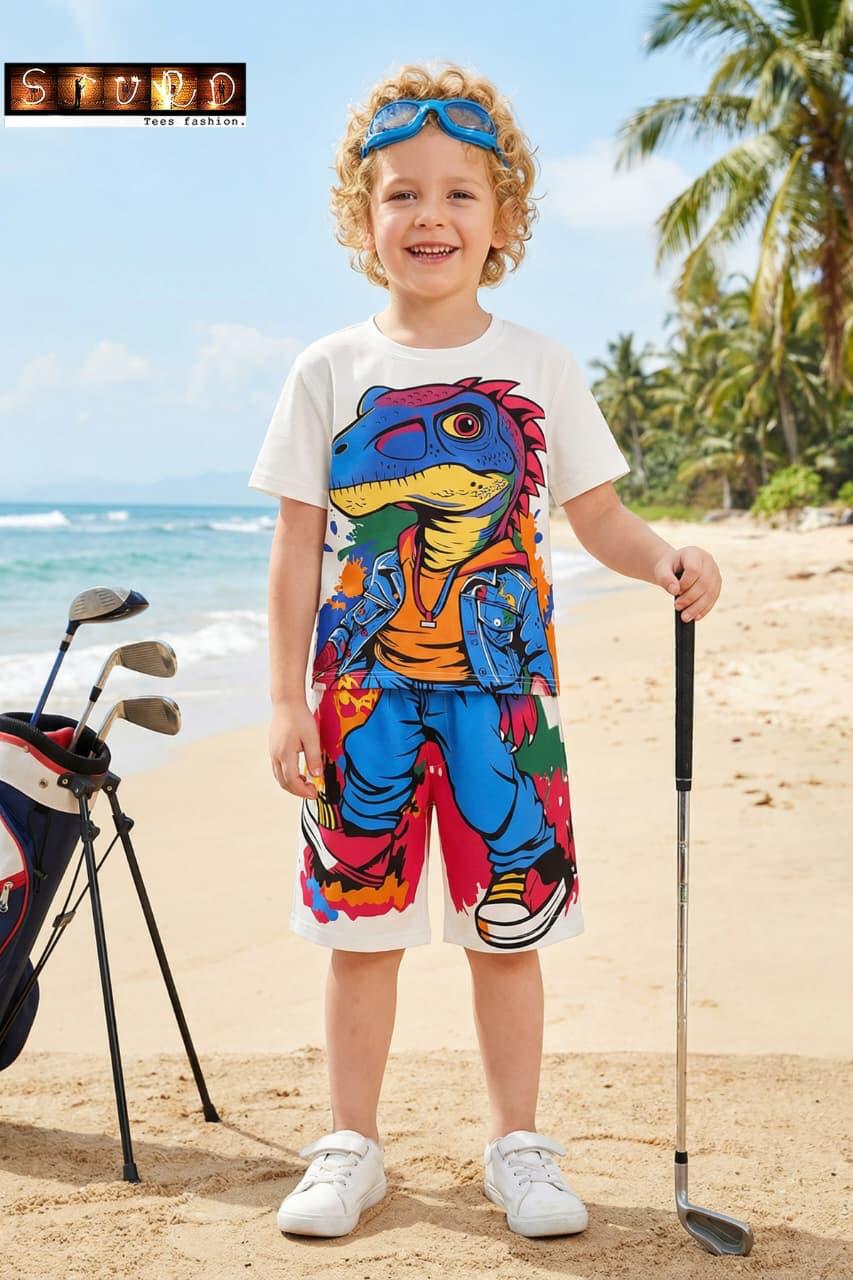 Boys racing graphic tee set
